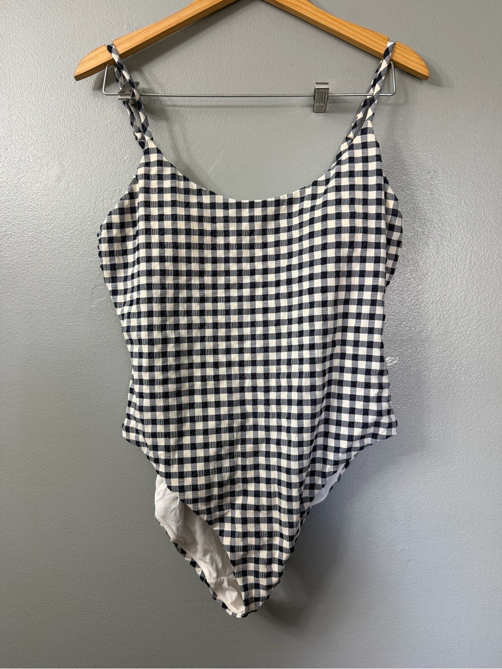 Andie Swim The Amalfi One Piece Swimsuit - Twilight Gingham Seersucker XL